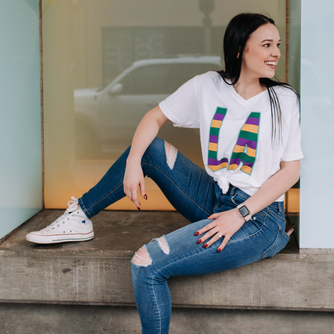 LA Mardi Gras Stripes©  | Mardi Gras Shirts