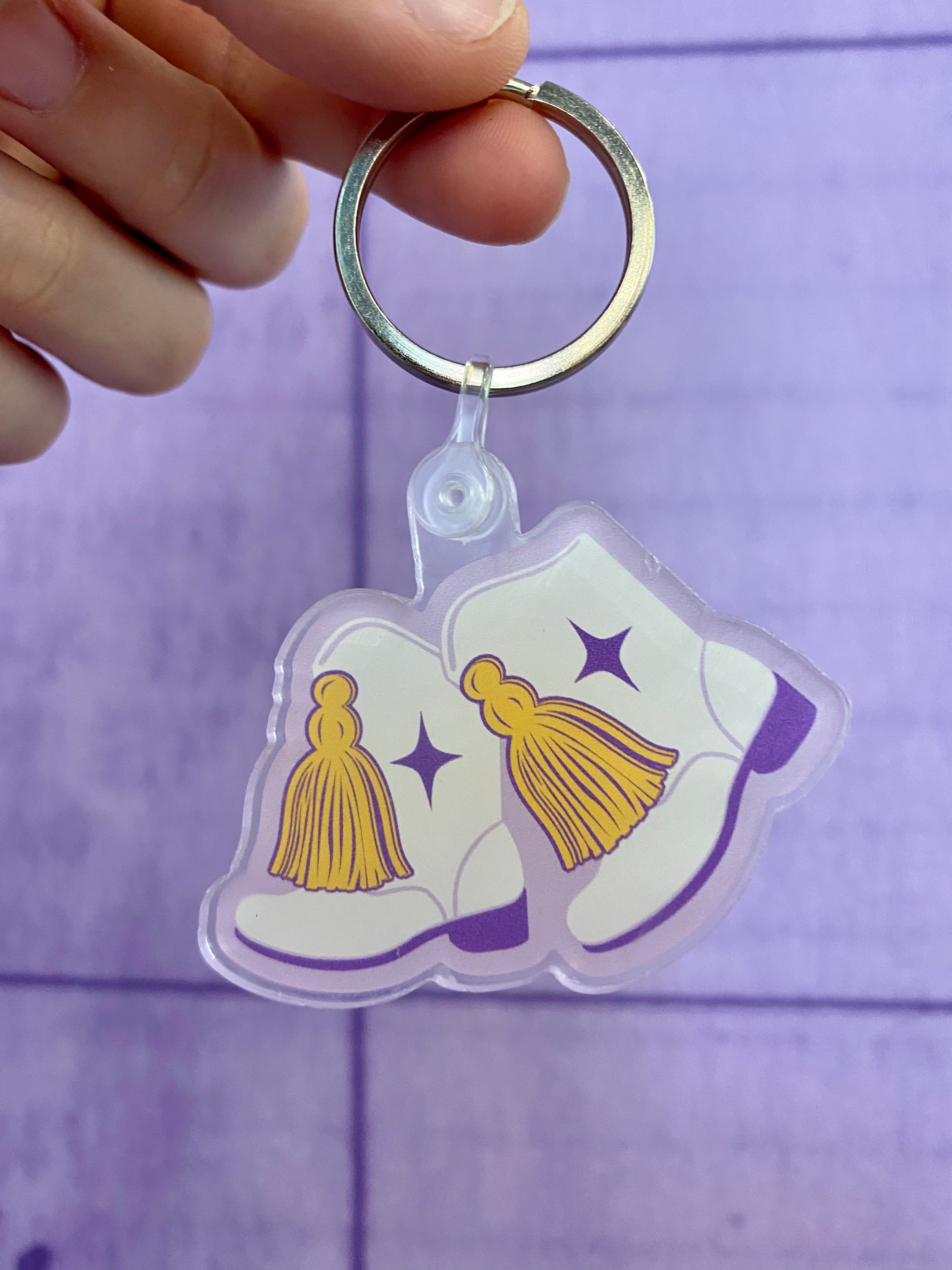 Unique Louisiana Gifts, Louisiana Keychain, Baton Rouge, New Orleans, Lafayette, Sweet Baton Rouge, Keychains, Keychains Near Me, Local themed Keychains, Louisiana themed Keychains,  Louisiana themed Keychains Near Me, Marching Boots Keychain, Parade Boots