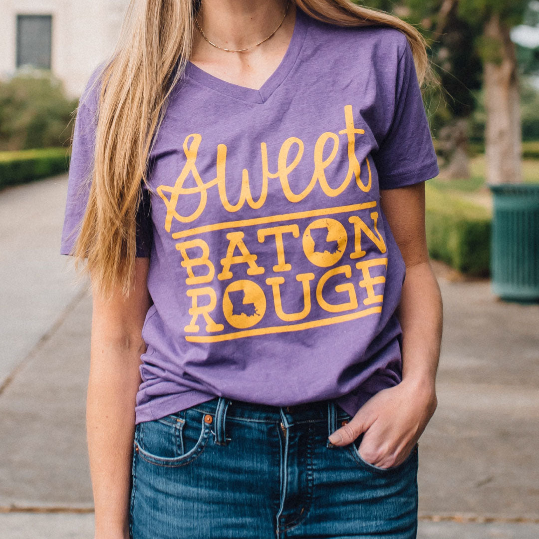 TheShirtRepublic Louisiana Saturday Night, Louisiana Gift, Love Louisiana, Purple and Gold, Louisiana State, Baton Rouge, Louisiana Cajun, Tigers Shirt