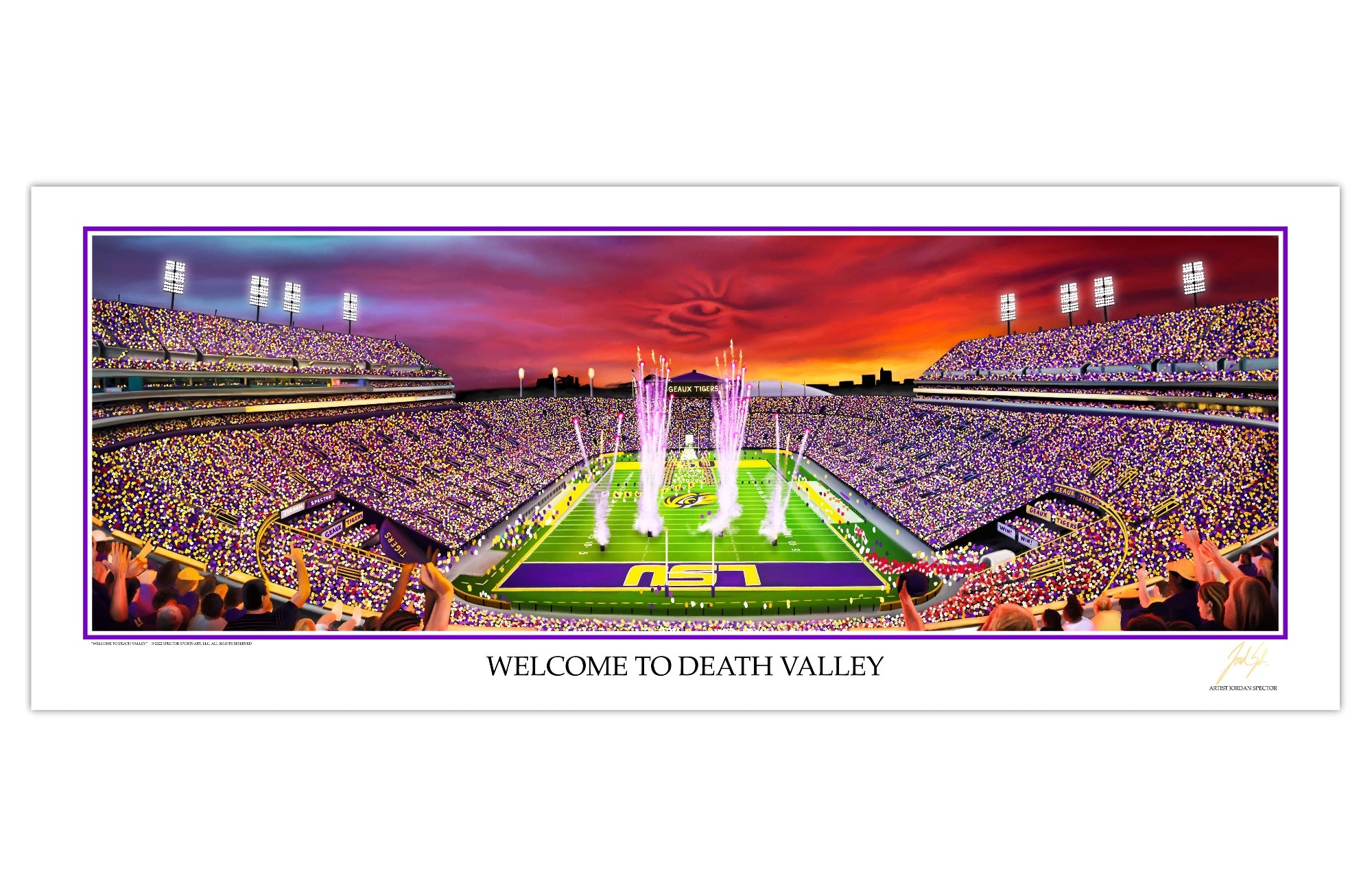 Tiger Stadium "Welcome To Death Valley" | Spector Sports Art